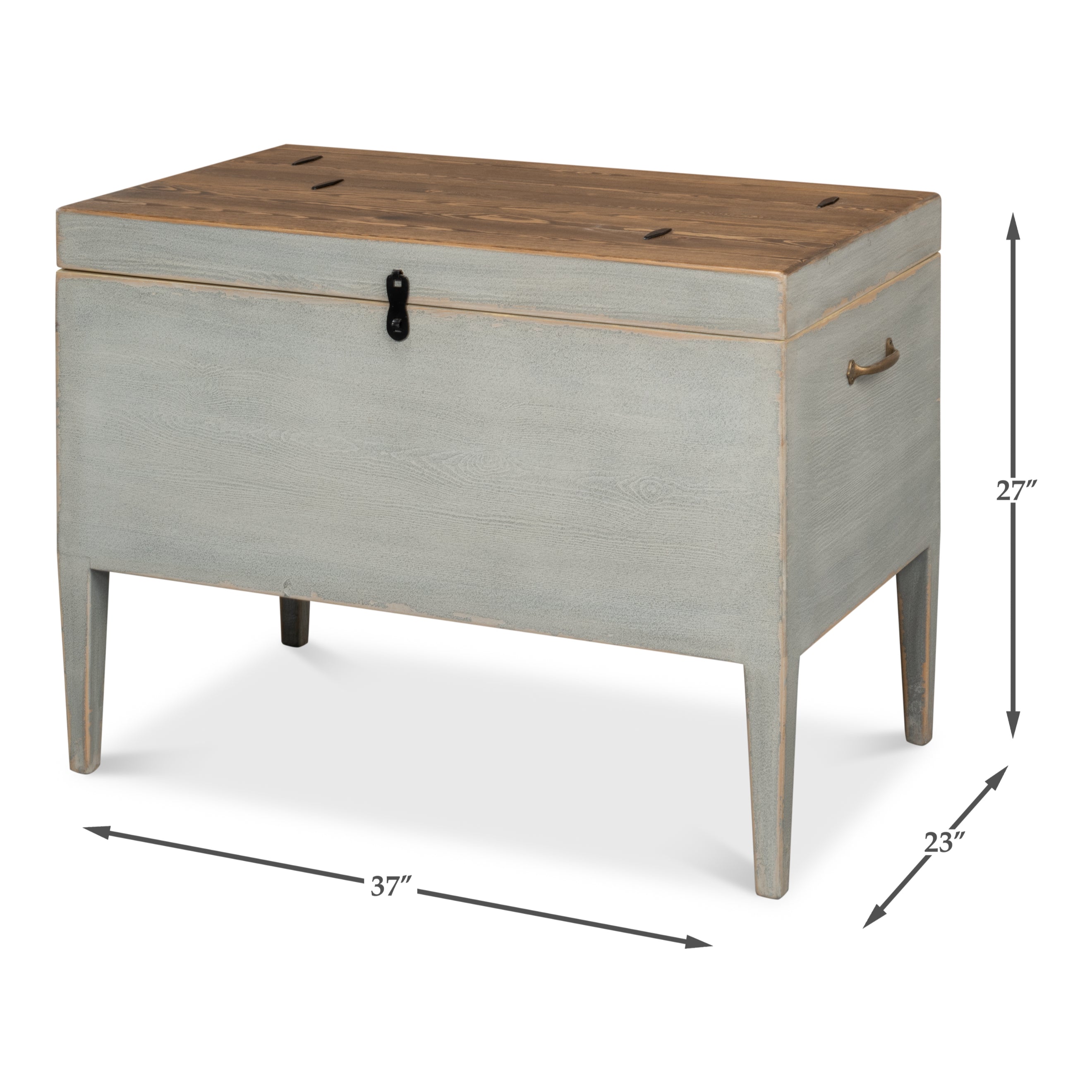 Trunk Side Table with Secret Storage