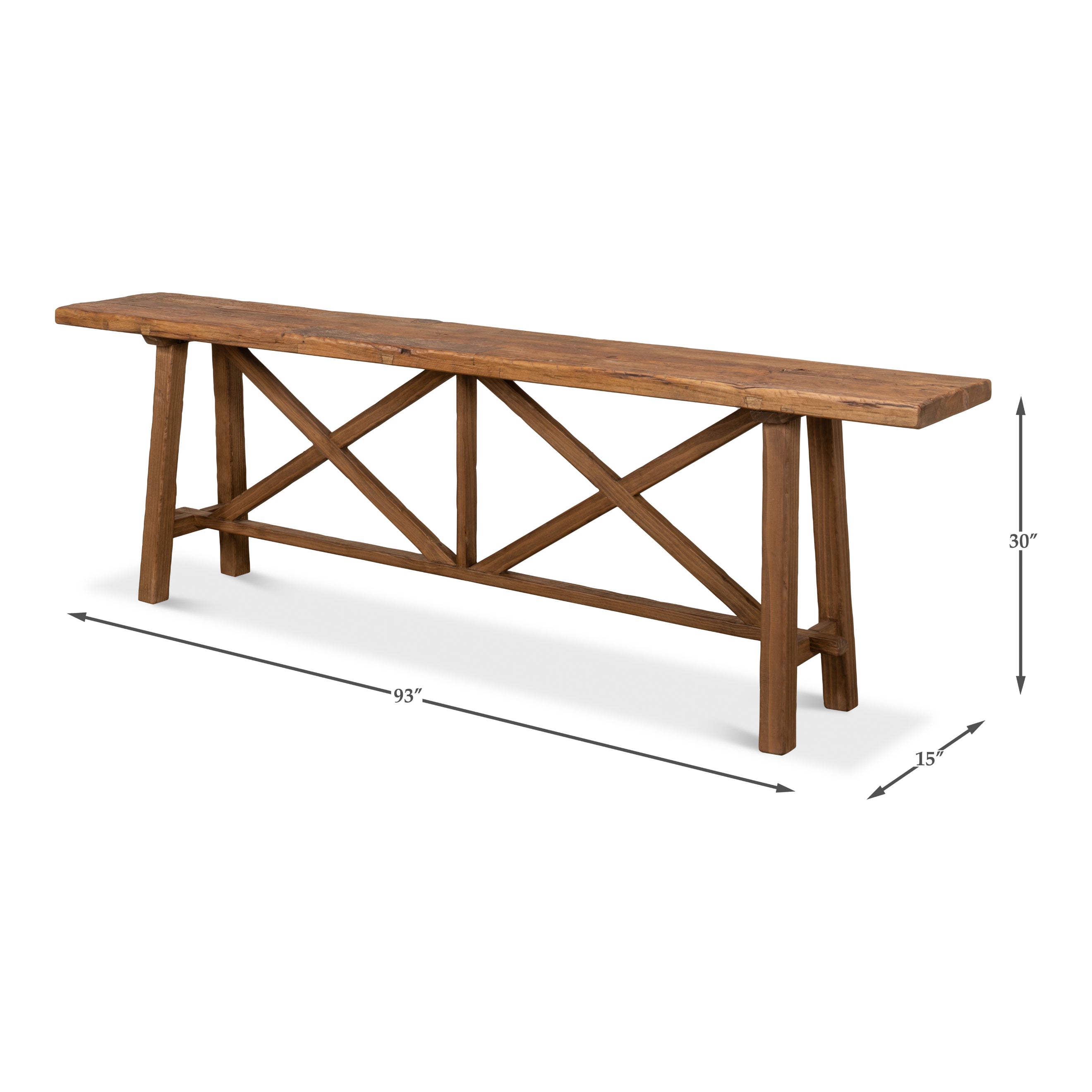 Double X Base Sofa Table