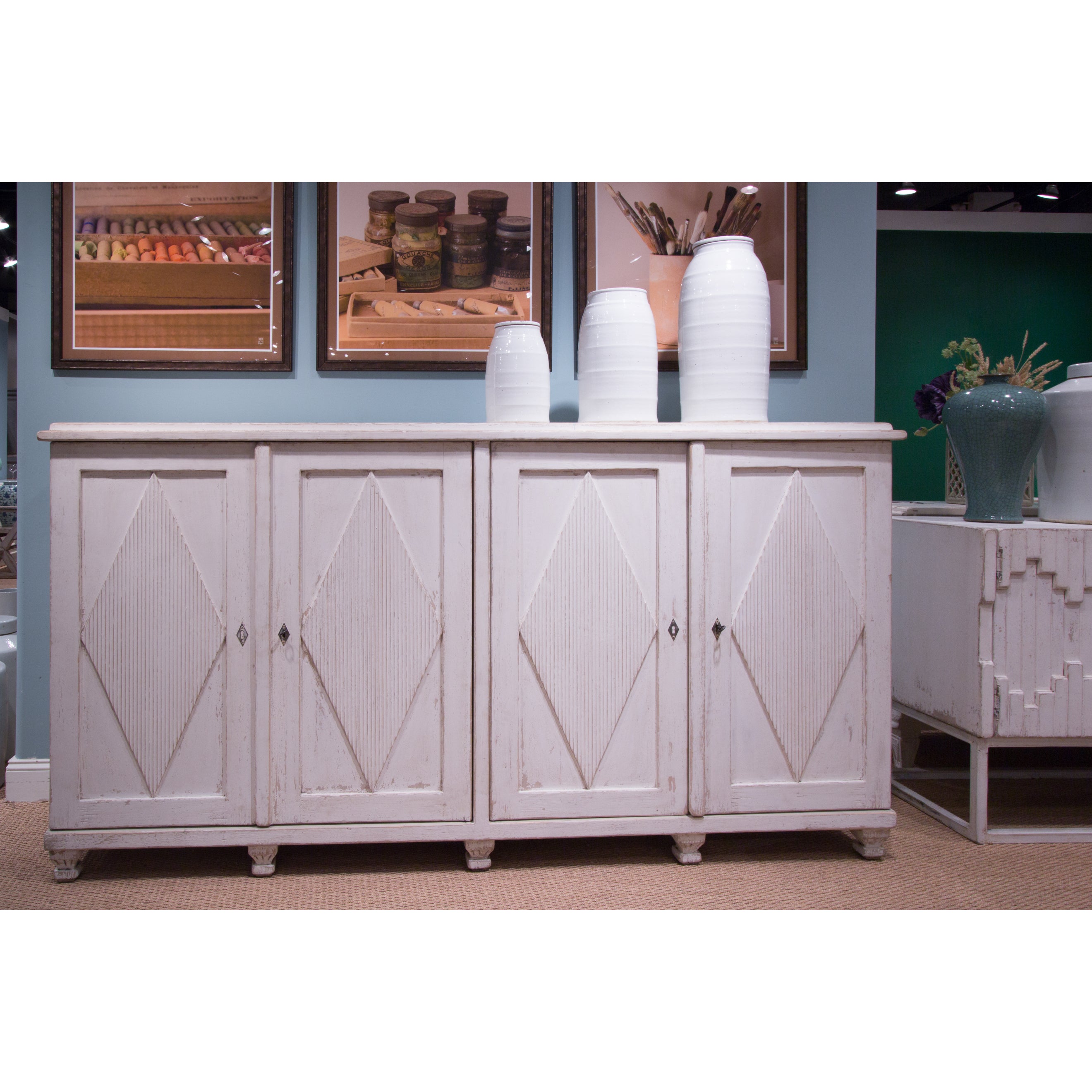 Beecher 4-Door Sideboard - Whitewash