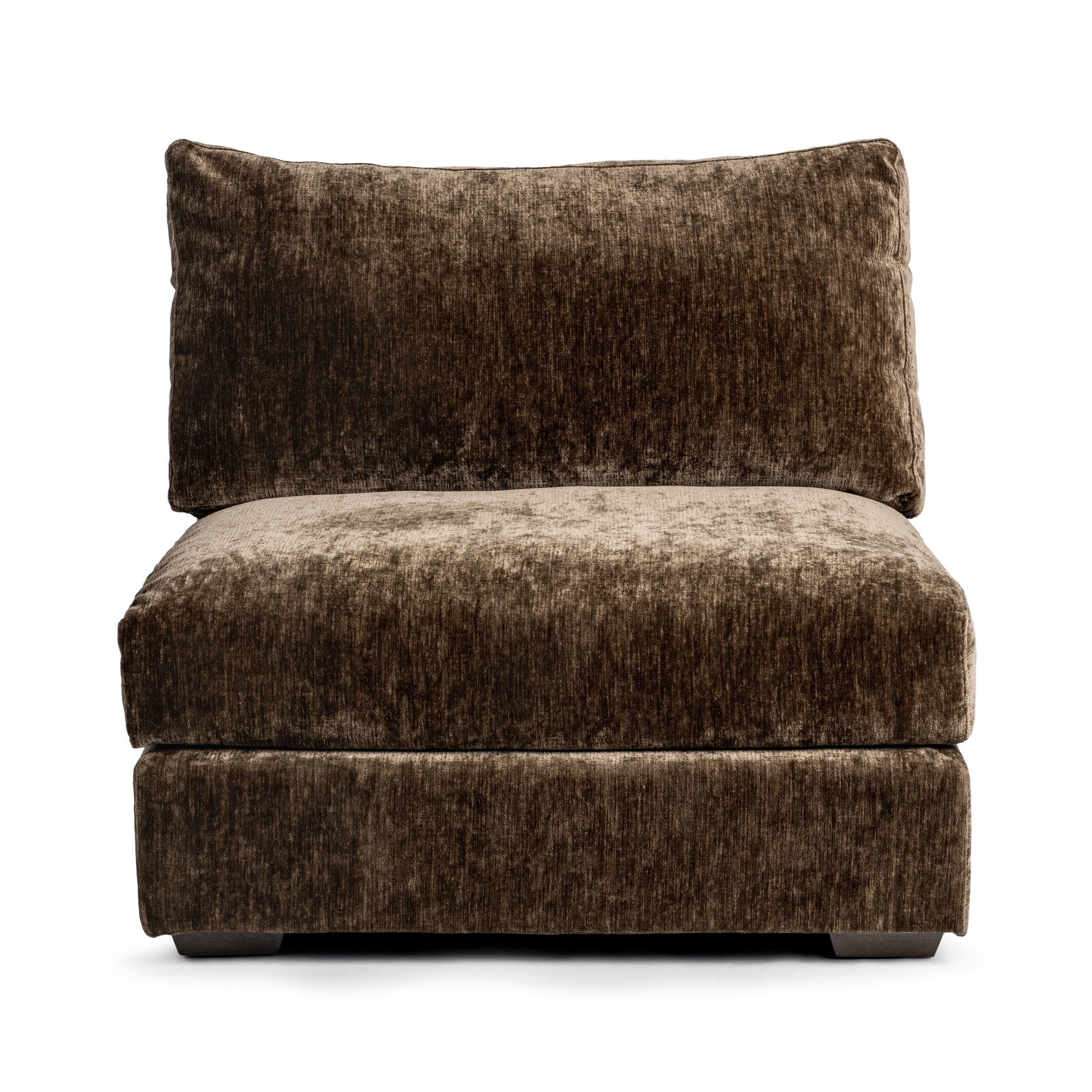 Ludwig Armless Chair - Mossed Brown