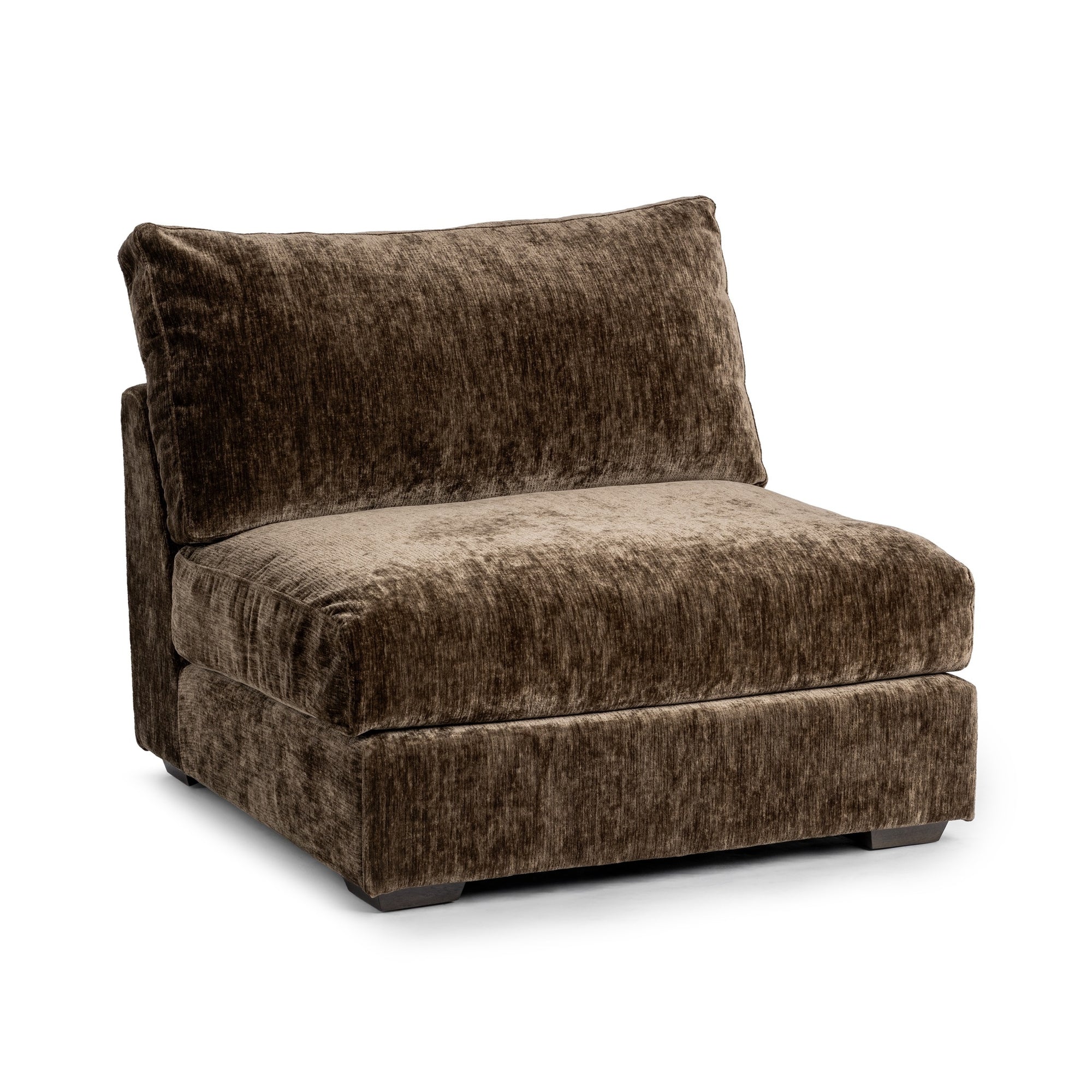 Ludwig Armless Chair - Mossed Brown
