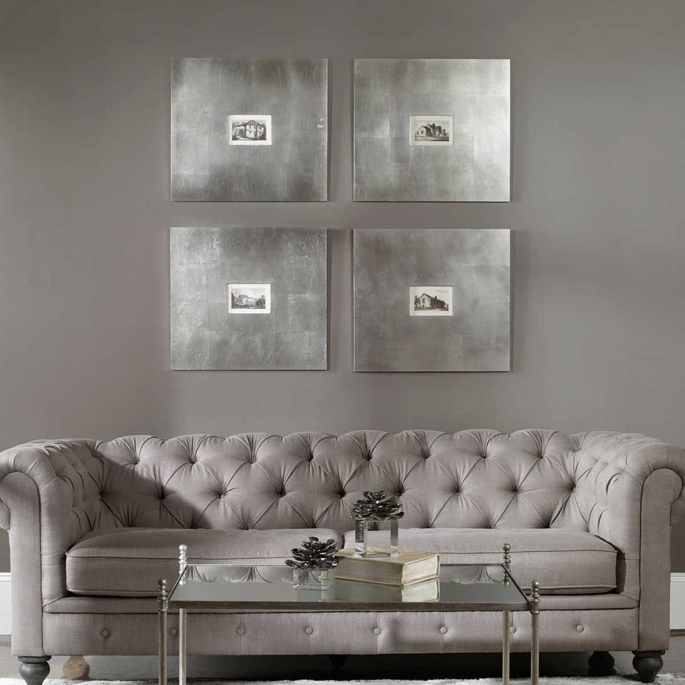 Uttermost Historical Buildings Framed Art - Set of 4