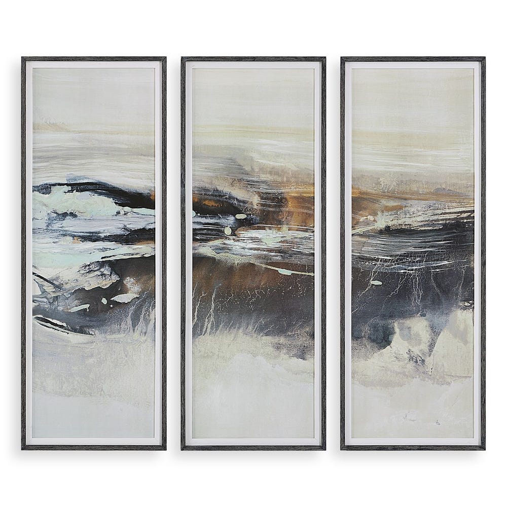 Uttermost Graphite Horizon Framed Prints - Set of 3