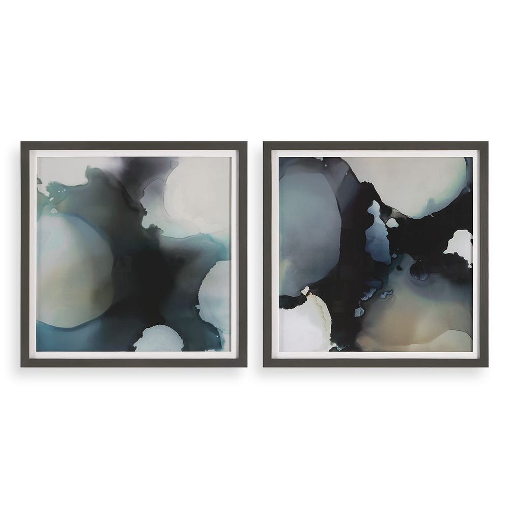 Uttermost Telescopic Abstract Framed Prints - Set of 2