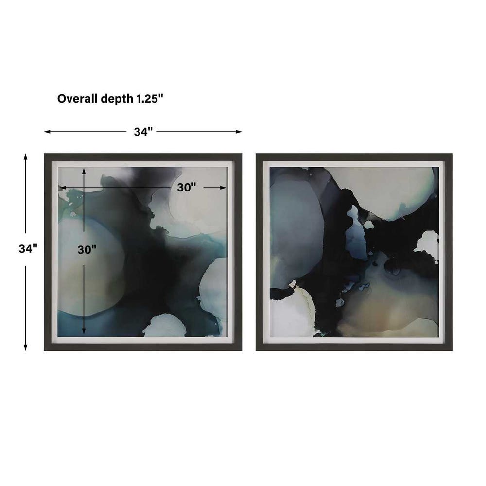 Uttermost Telescopic Abstract Framed Prints - Set of 2