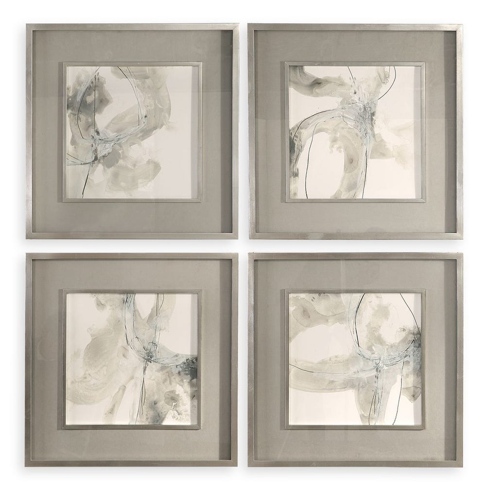 Uttermost Divination Abstract Art - Set of 4
