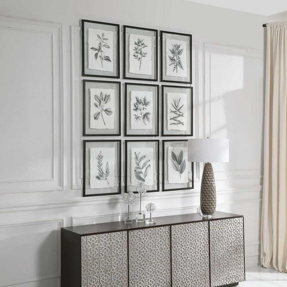 Uttermost Farmhouse Florals Framed Prints - Set of 9