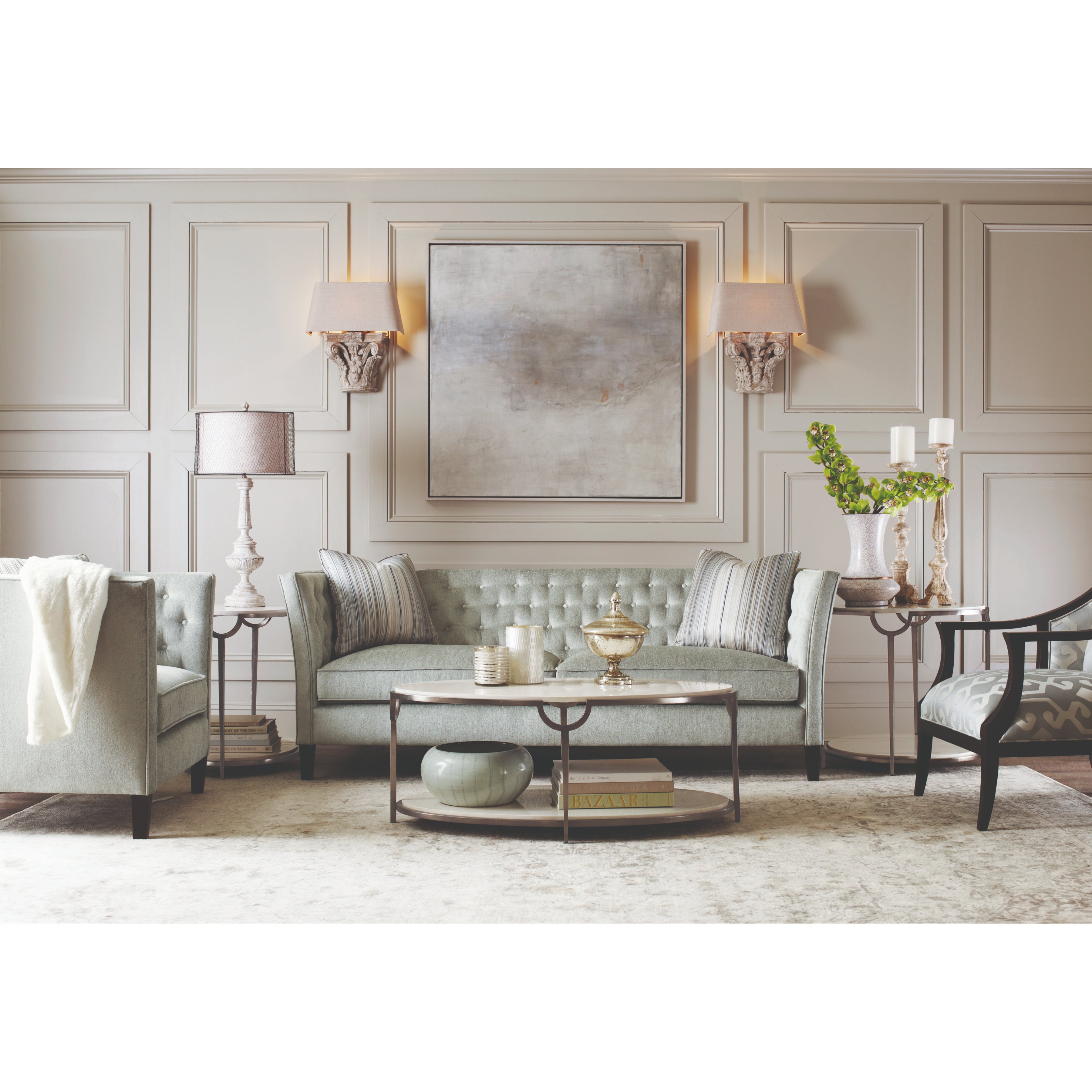 Morello Oval Metal Cocktail Table by Bernhardt
