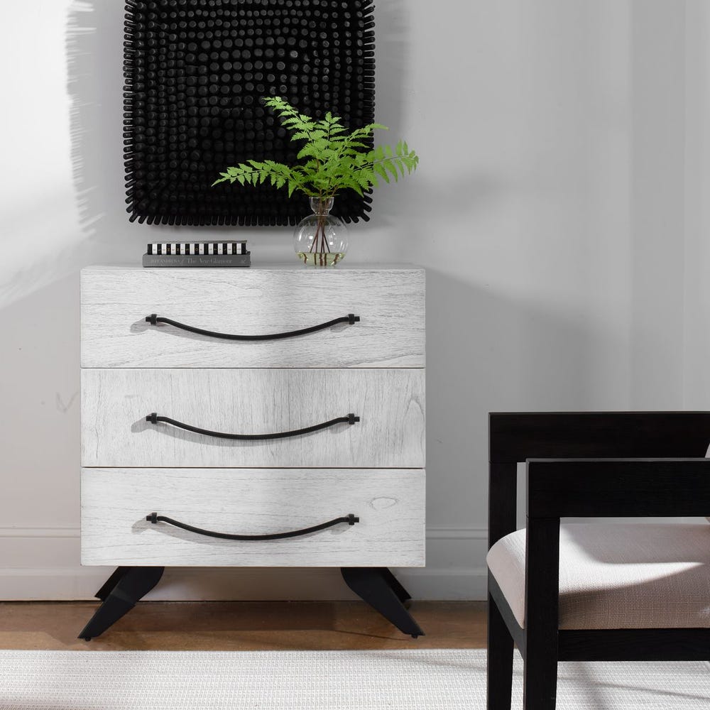 Uttermost Vivi 3 Drawer White Chest