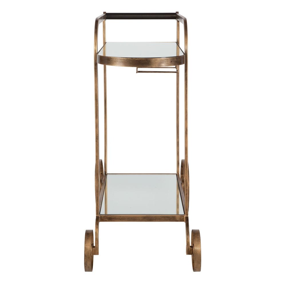 Uttermost Carrinho Antique Brass Bar Cart