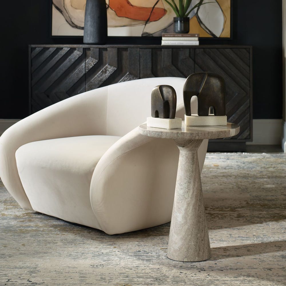 Uttermost Stour Marble Accent Table