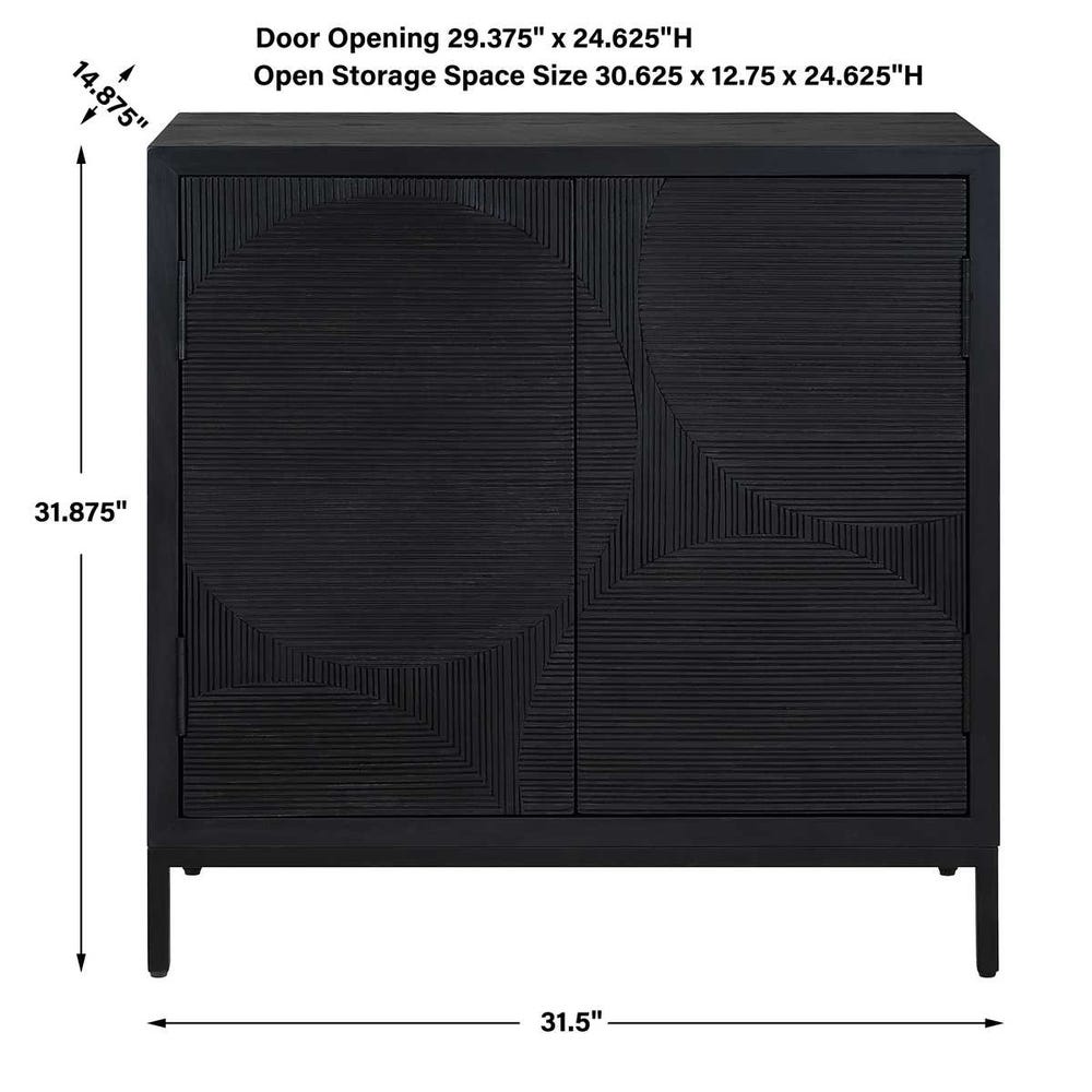 Uttermost Beswick Black 2 Door Cabinet