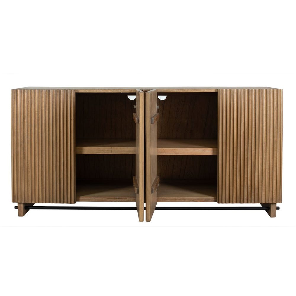 Uttermost Kellem Natural Wood 4 Door Cabinet