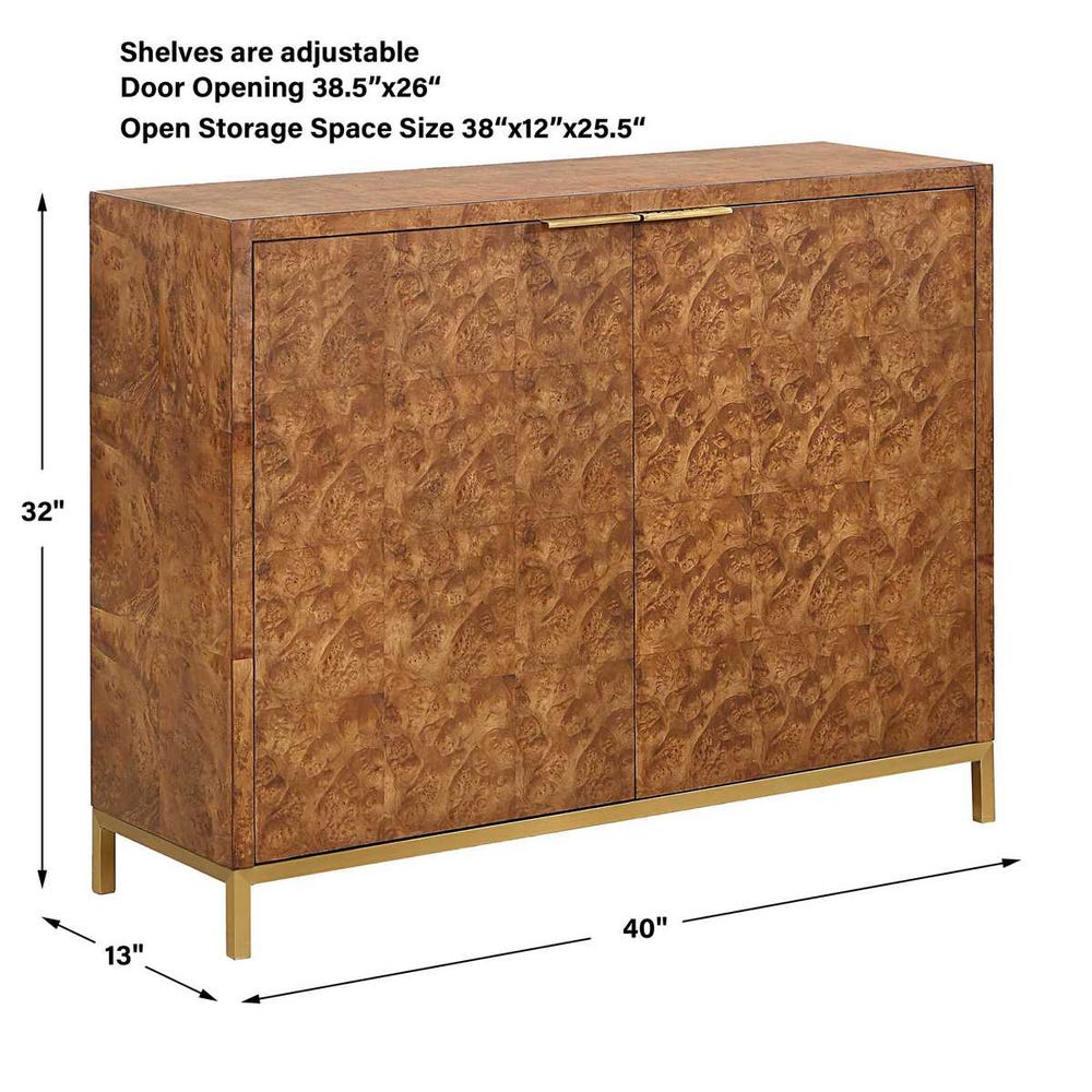Uttermost Jethro Burl 2 Door Cabinet