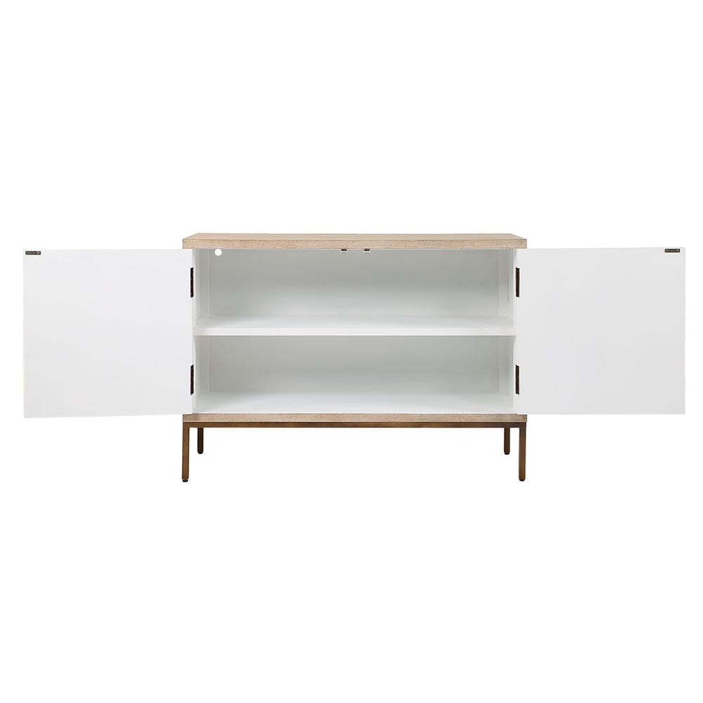 Uttermost Weimar 2 Door White Cabinet