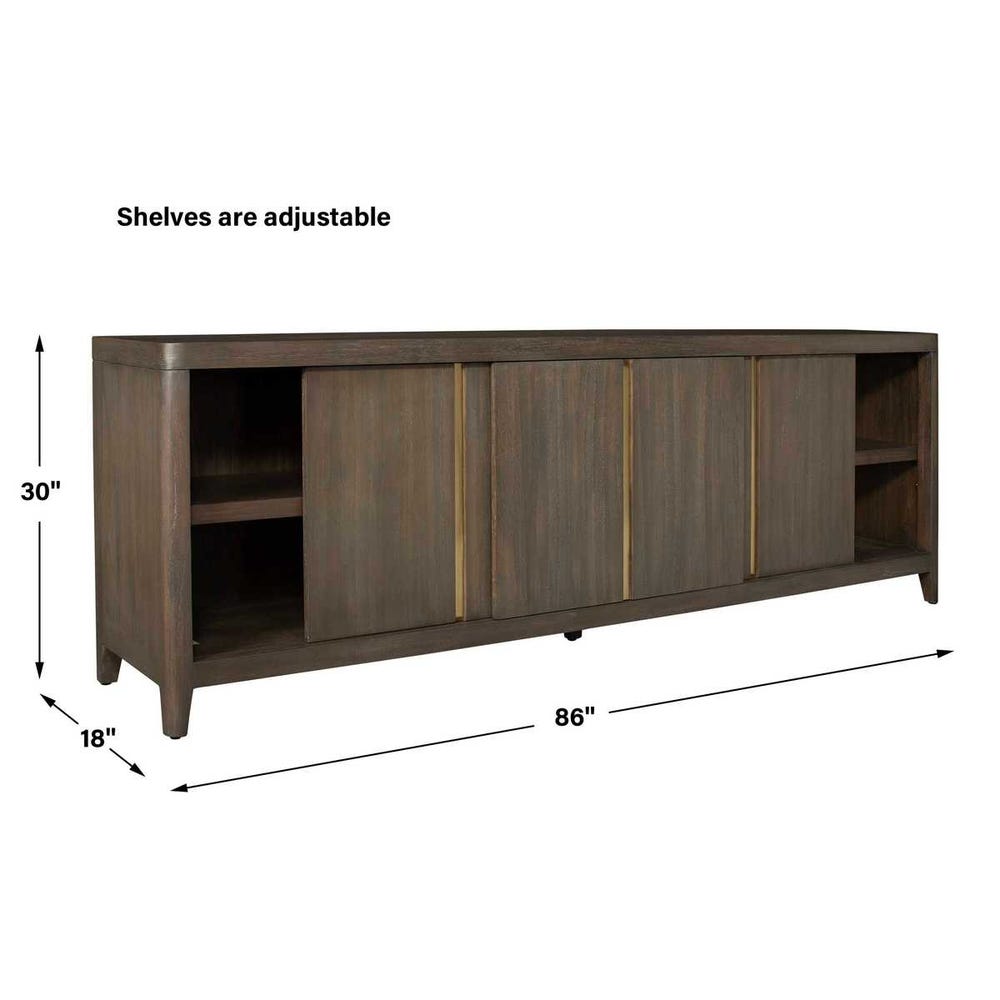 Uttermost Botero Walnut Console Cabinet