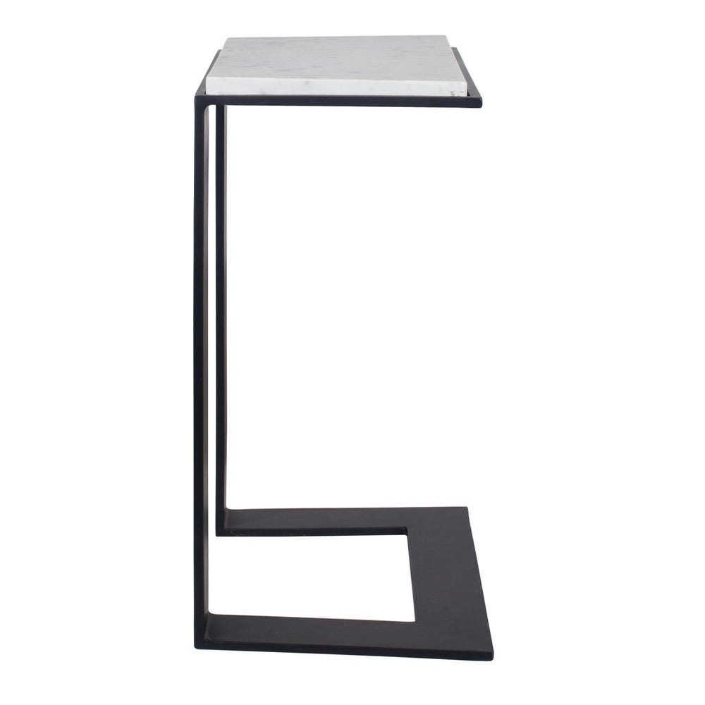 Uttermost Kenora White Marble Accent Table
