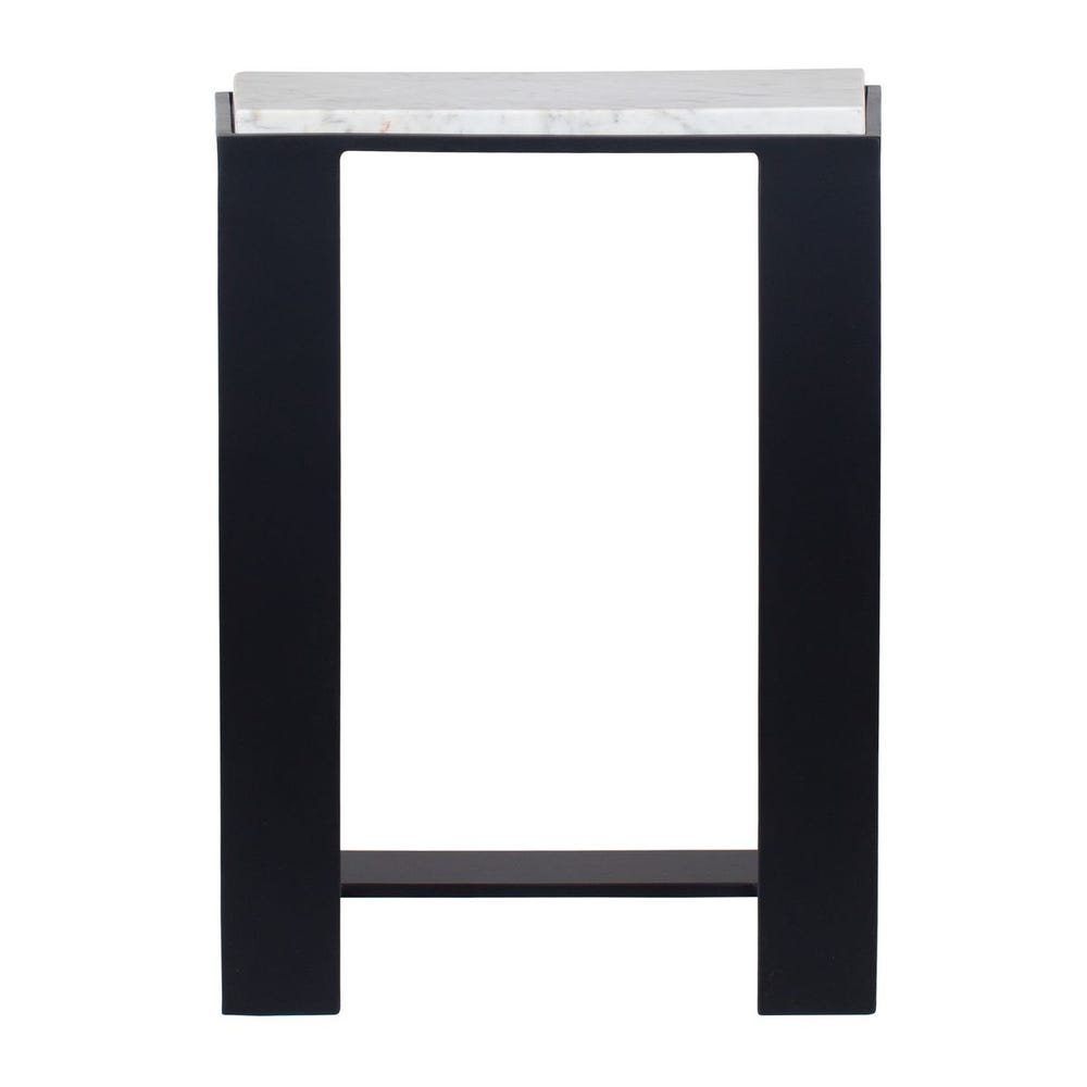 Uttermost Kenora White Marble Accent Table