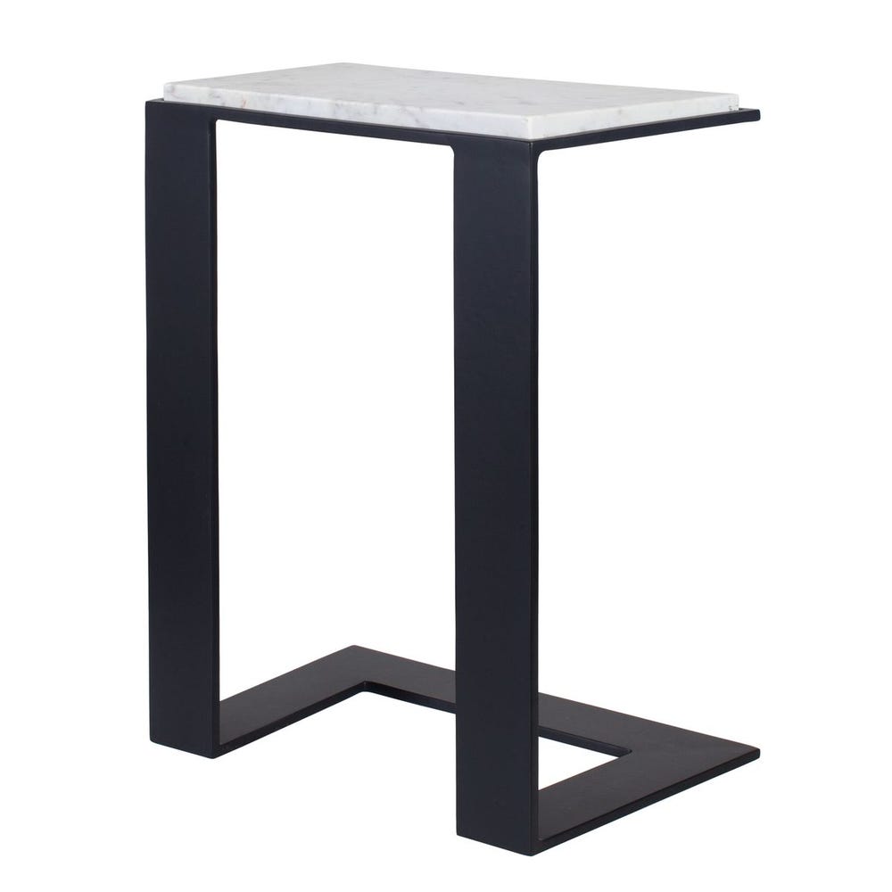 Uttermost Kenora White Marble Accent Table