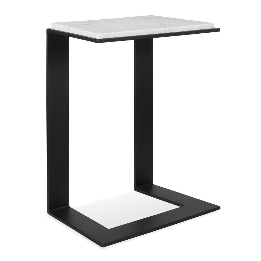 Uttermost Kenora White Marble Accent Table