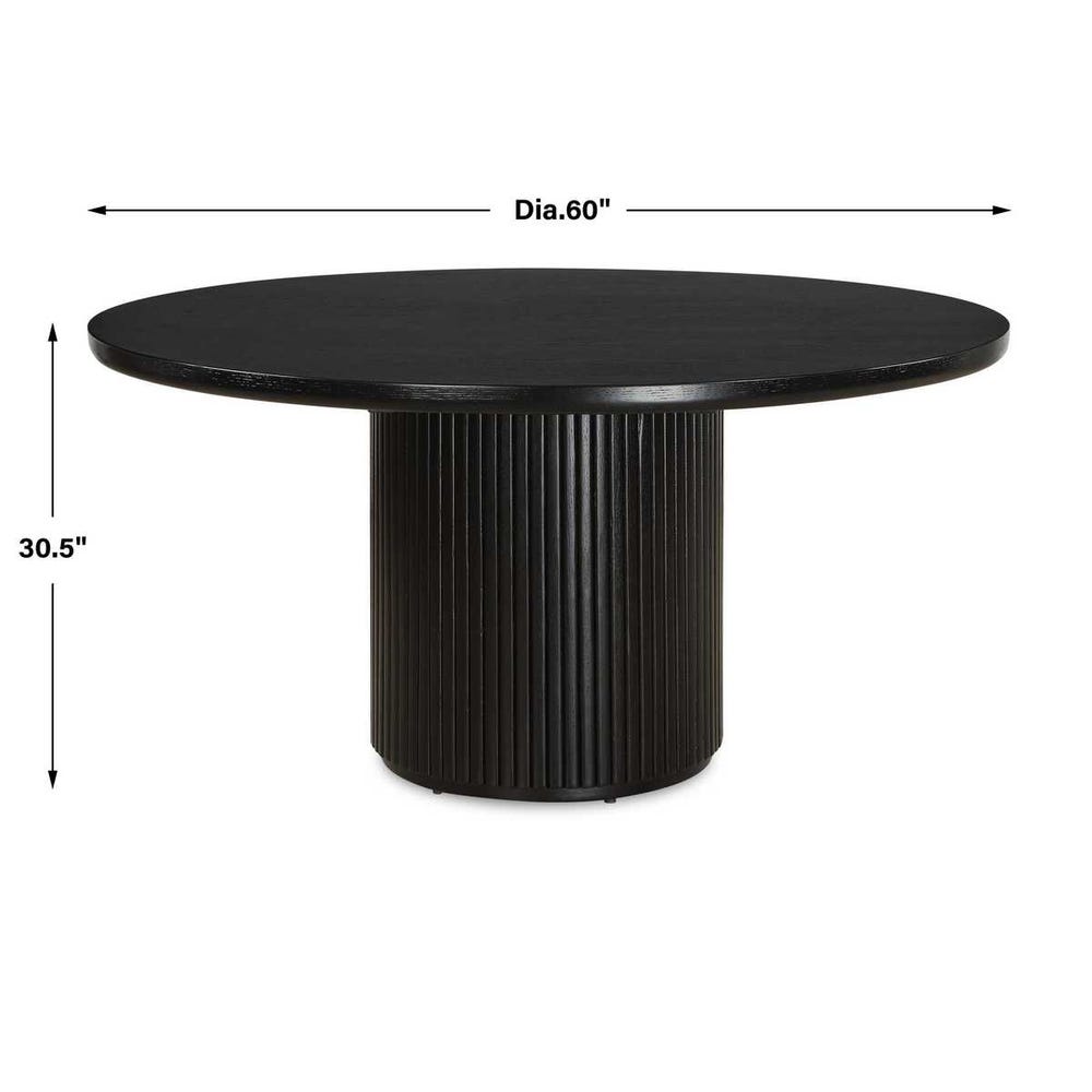 Uttermost Hersch Round Black Dining Table