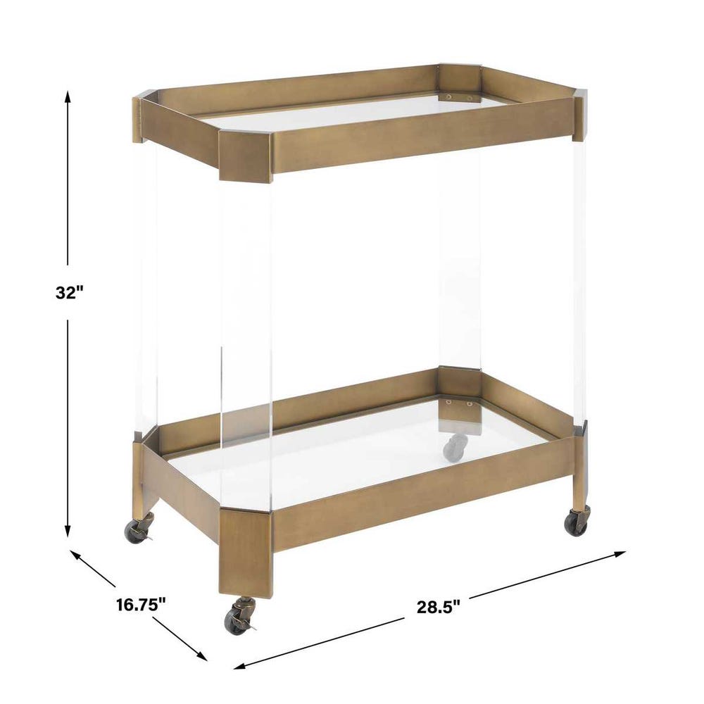 Uttermost Giselle Bronze Bar Cart