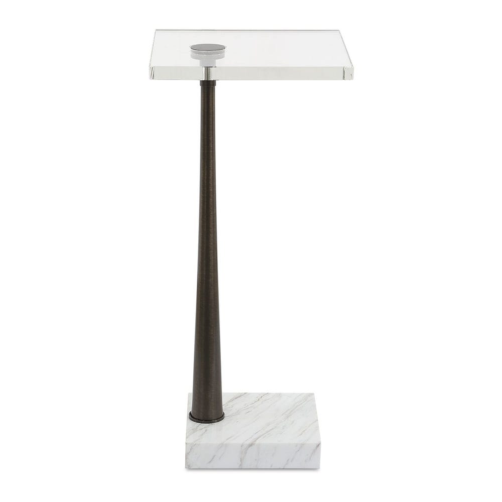 Uttermost Pelton Marble Glass Drink Table