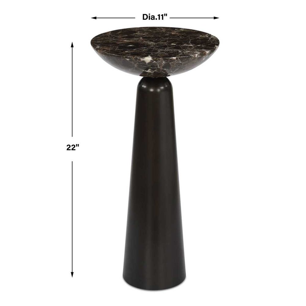 Uttermost Hastings Brown Marble Accent Table