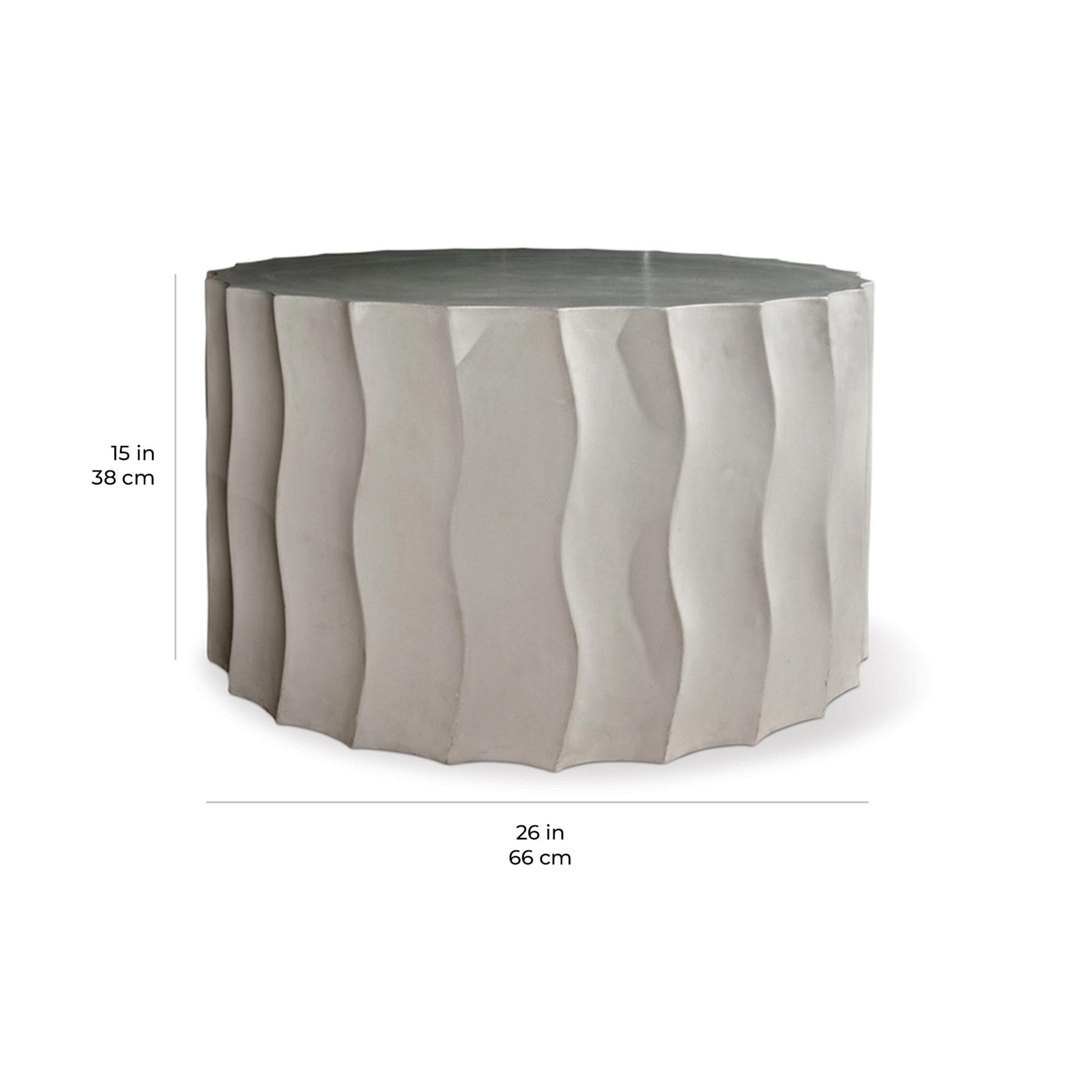 Wave Accent Table - Wide