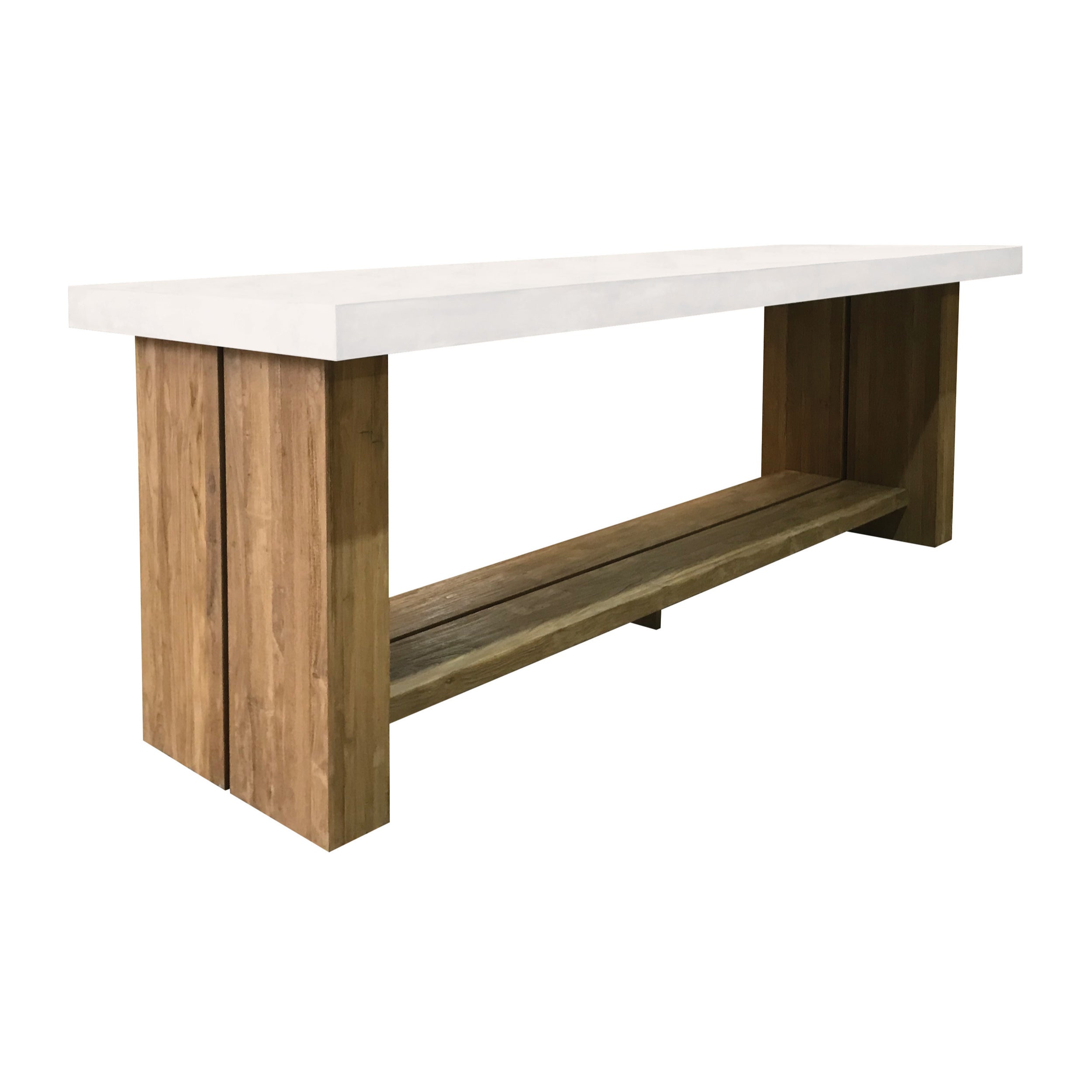 Mykonos Teak and Concrete Bar Table