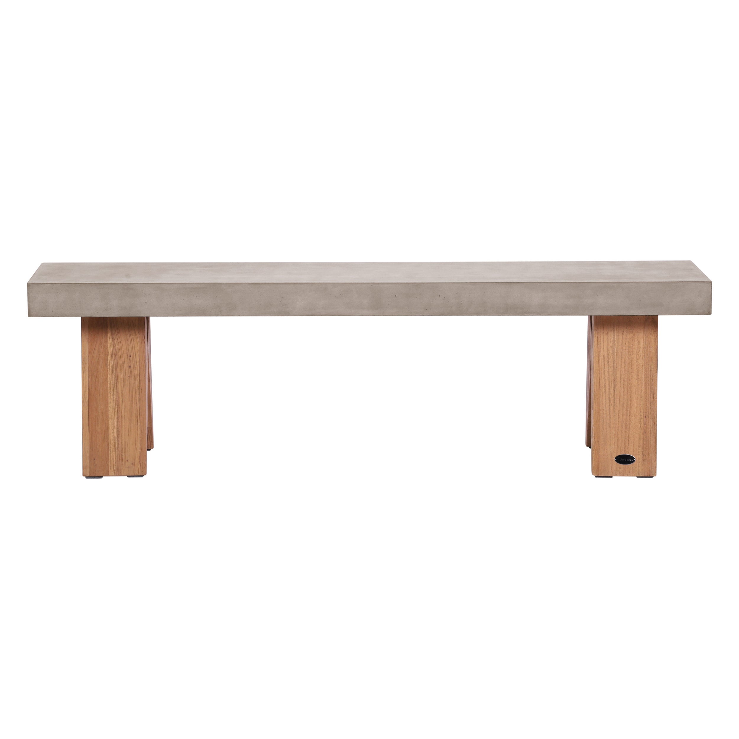 Clip Teak and Concrete Bench