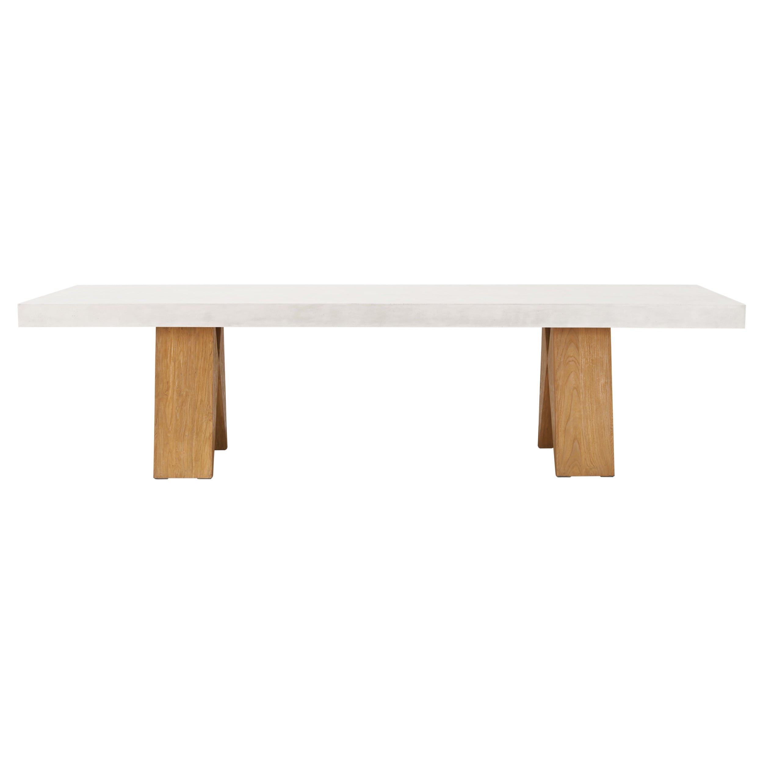 Clip Teak and Concrete Dining Table