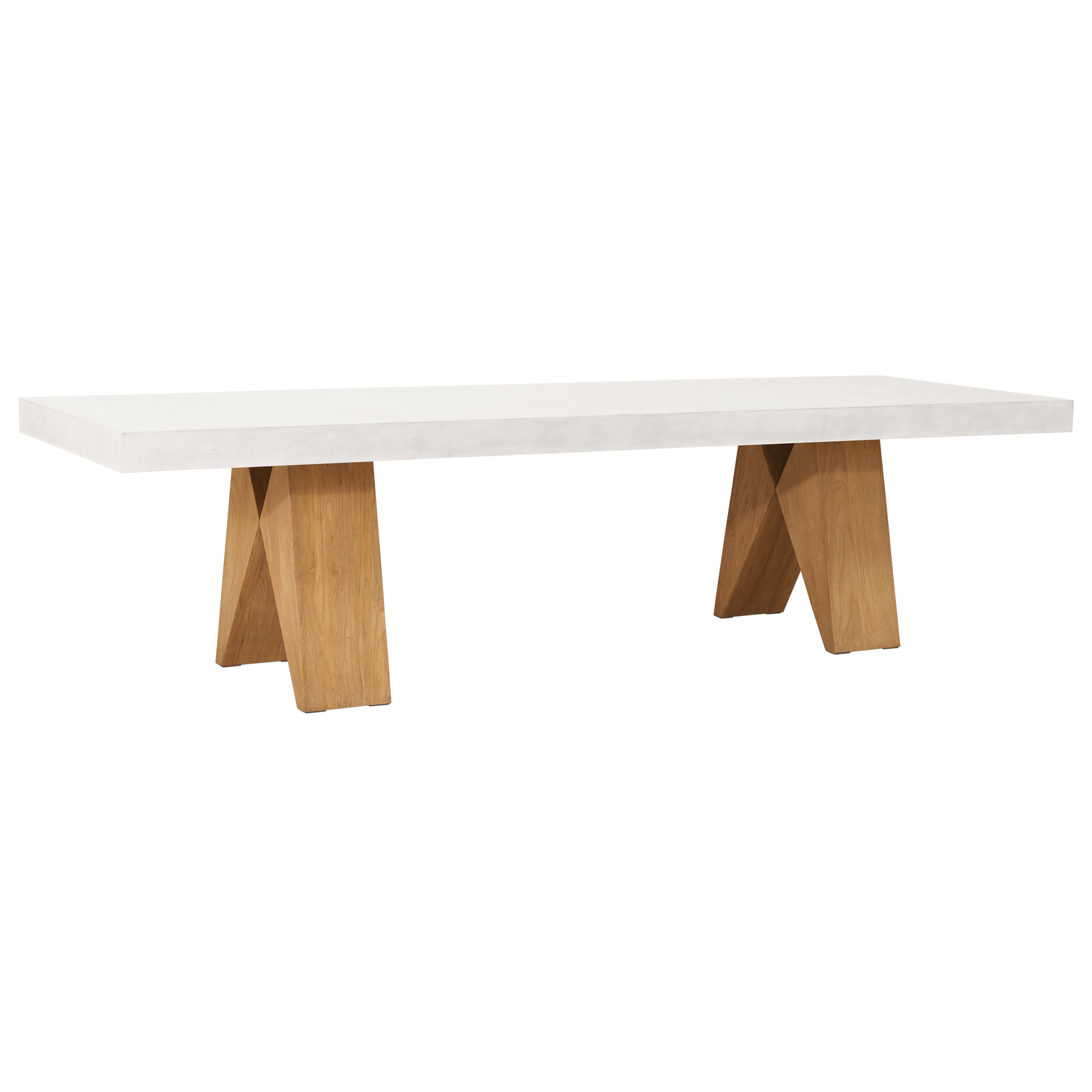 Clip Teak and Concrete Dining Table