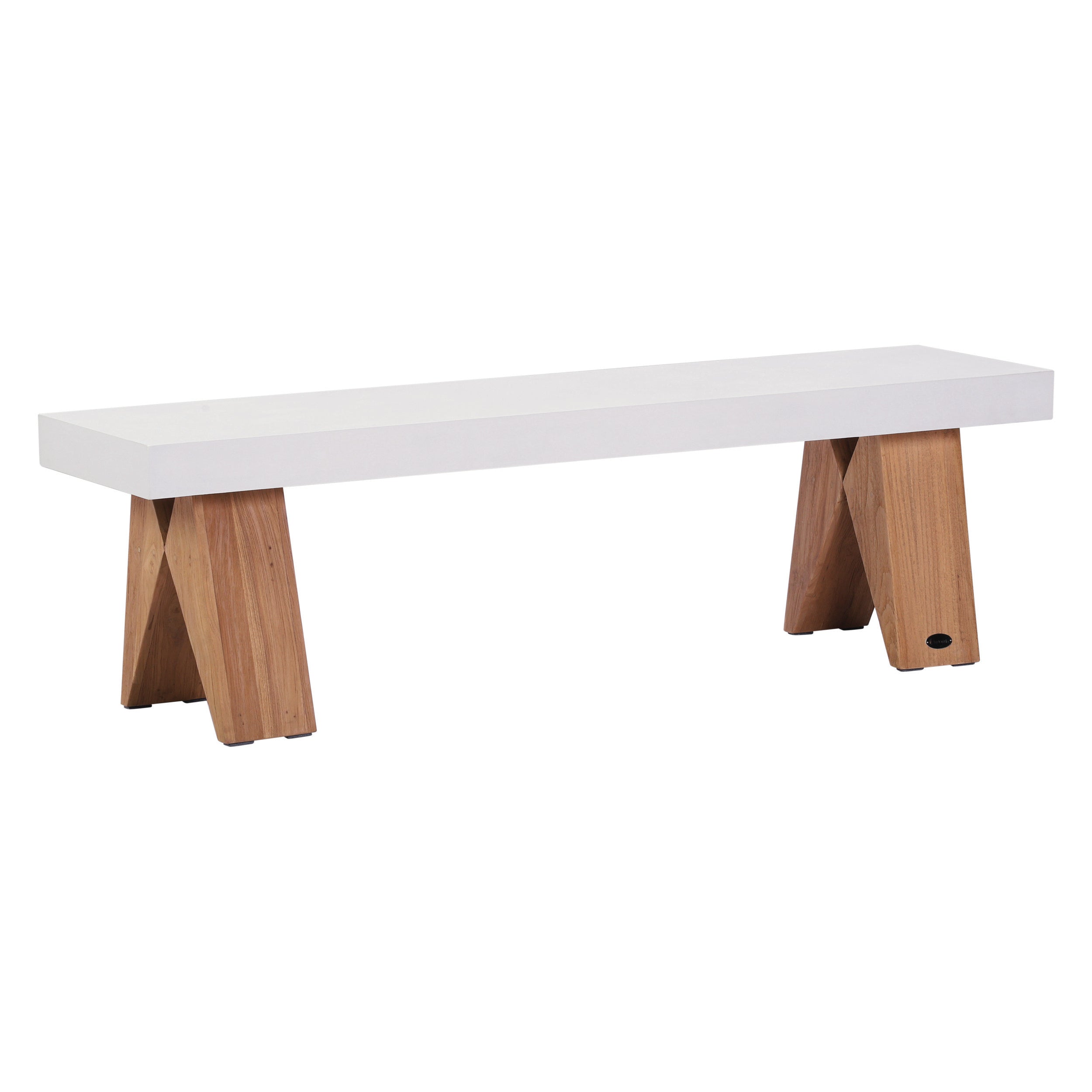 Clip Teak and Concrete Bench