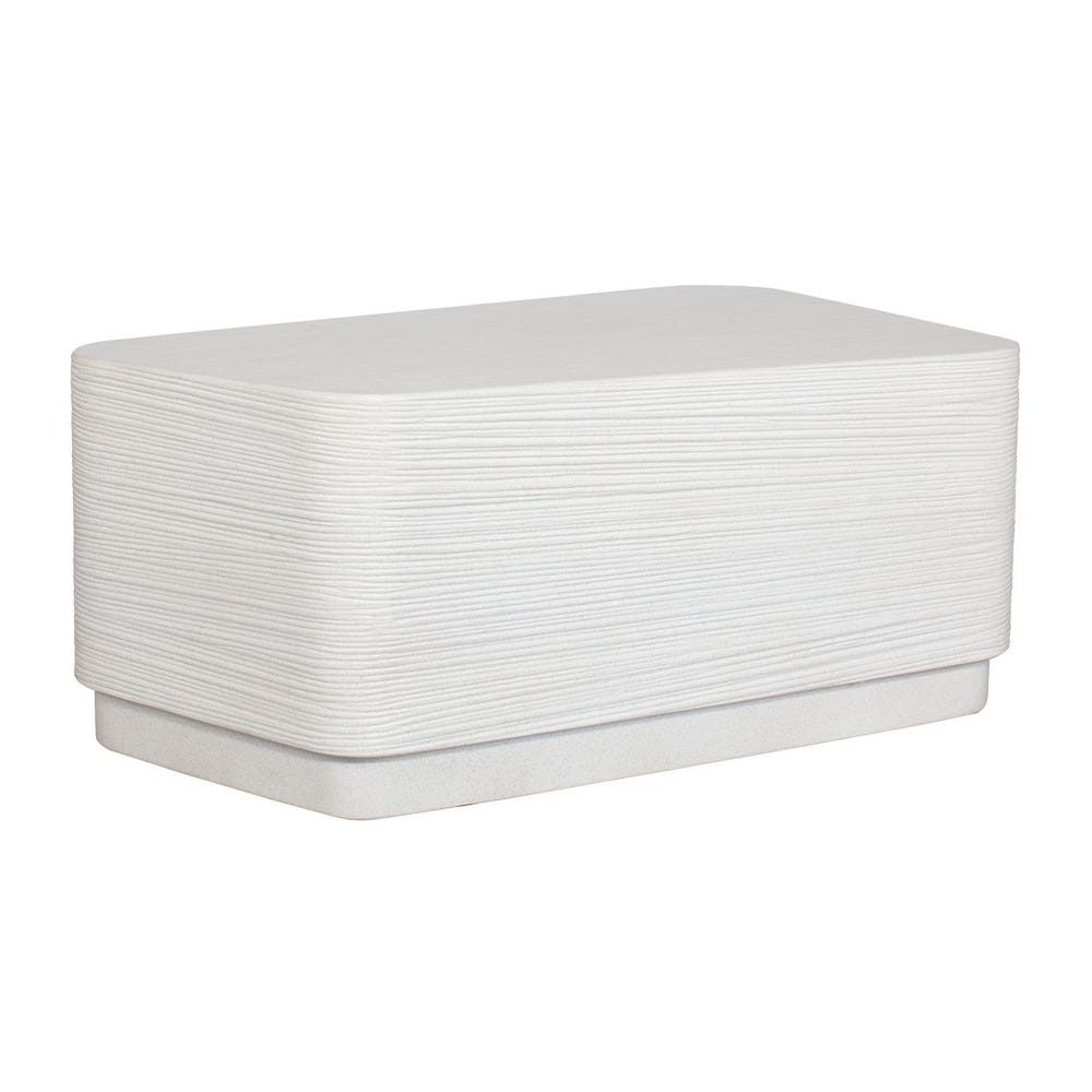 Uttermost Saltwater White Concrete Coffee Table