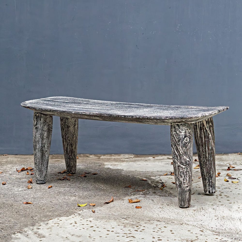 Uttermost Fade To Black Wood Bench