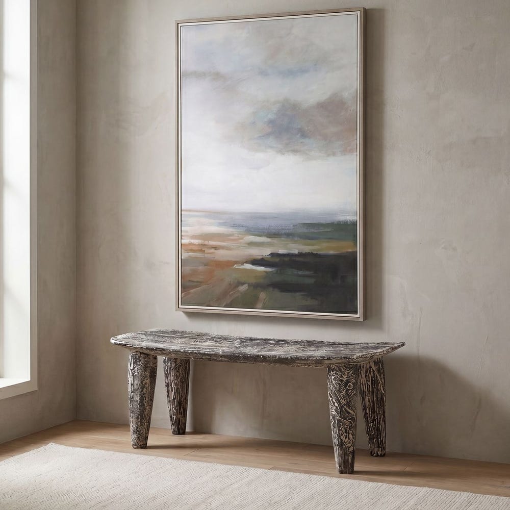 Uttermost Fade To Black Wood Bench