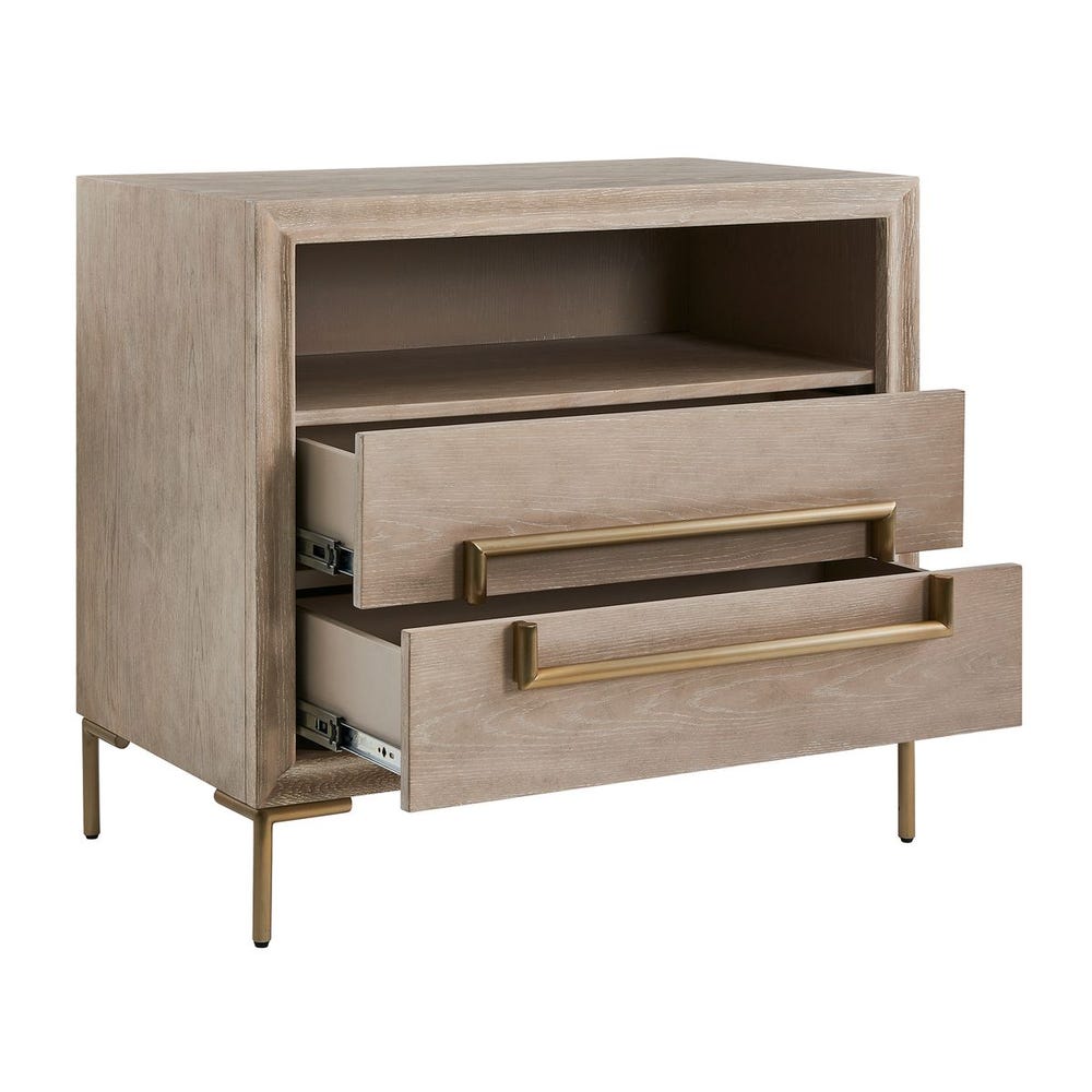 Uttermost Alessia Modern Light Oak Side Table