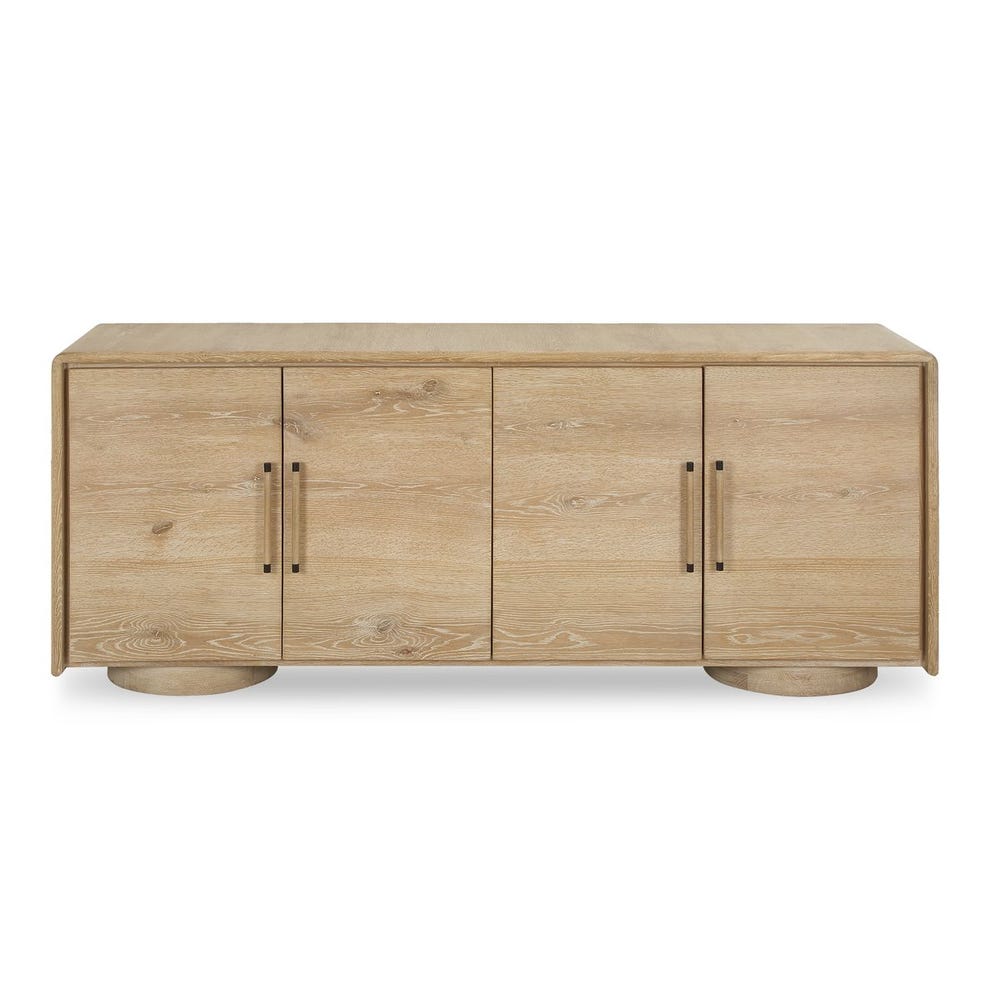 Uttermost Evanston 4 Door Natural Oak Cabinet