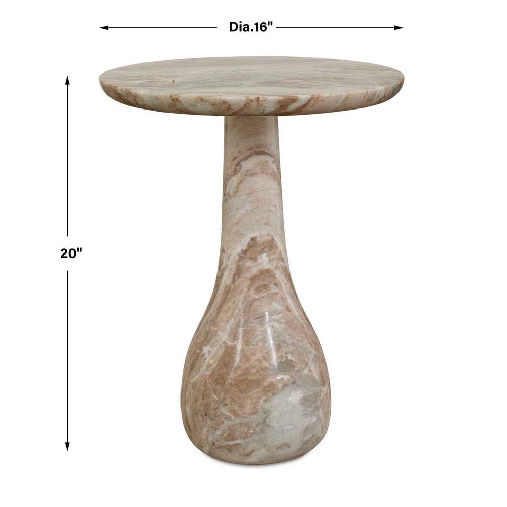 Uttermost Shura Indoor-Outdoor Marble Accent Table