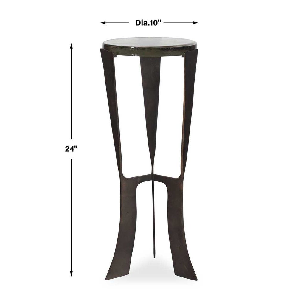 Uttermost Renaud Dark Bronze Drink Table