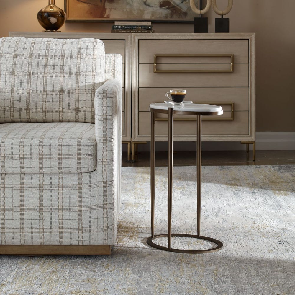 Uttermost Mercier Round Marble Accent Table