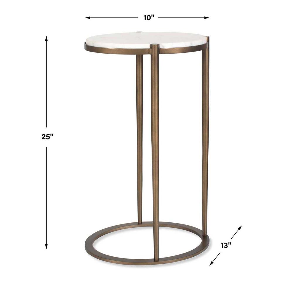 Uttermost Mercier Round Marble Accent Table