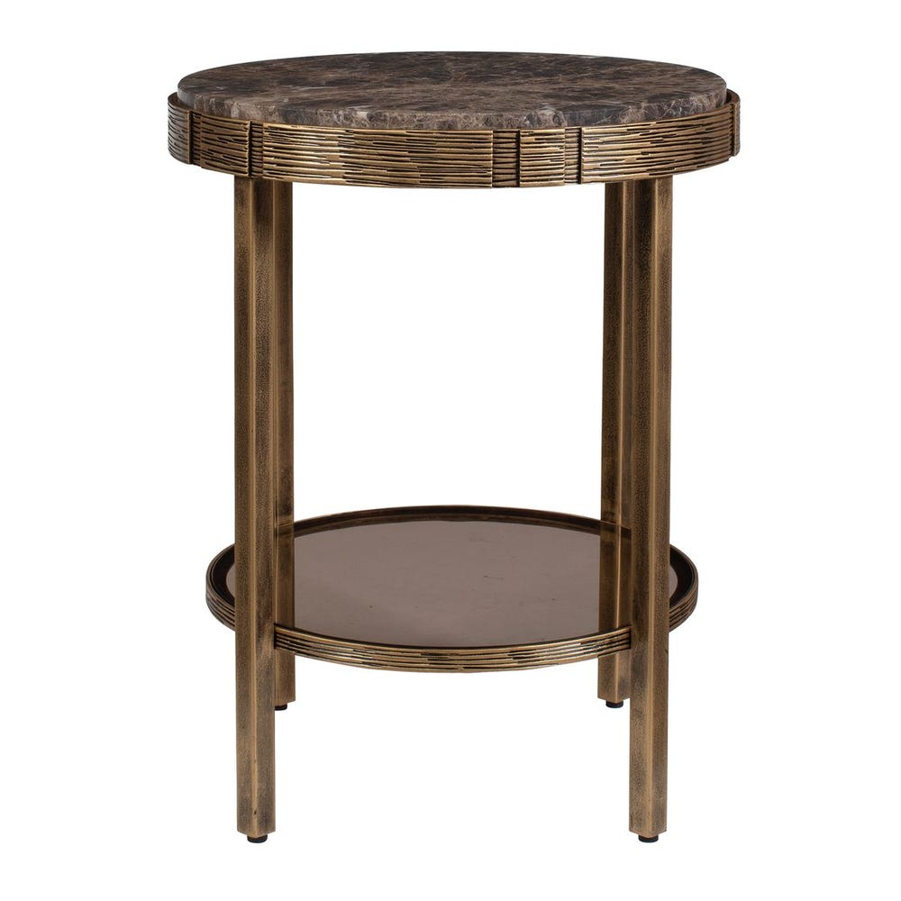 Uttermost Cusano Round Dark Marble Accent Table