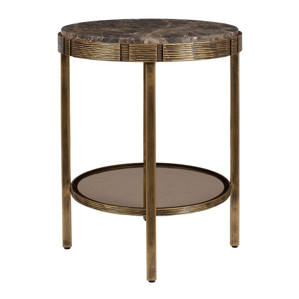 Uttermost Cusano Round Dark Marble Accent Table