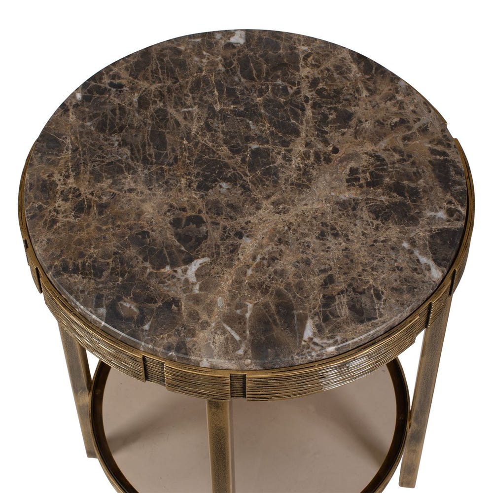 Uttermost Cusano Round Dark Marble Accent Table