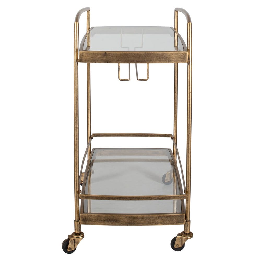 Uttermost Scarritt Antique Brass Bar Cart