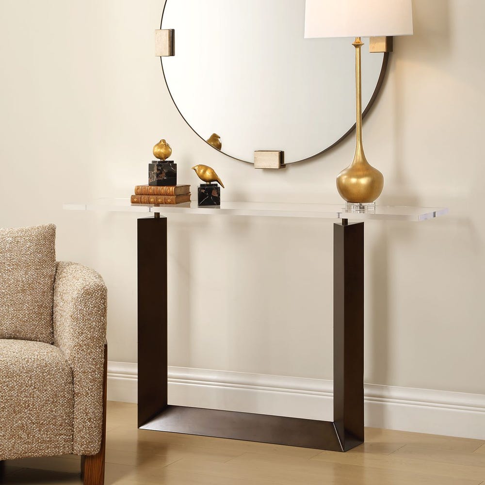 Uttermost McElroy Modern Bronze Console Table