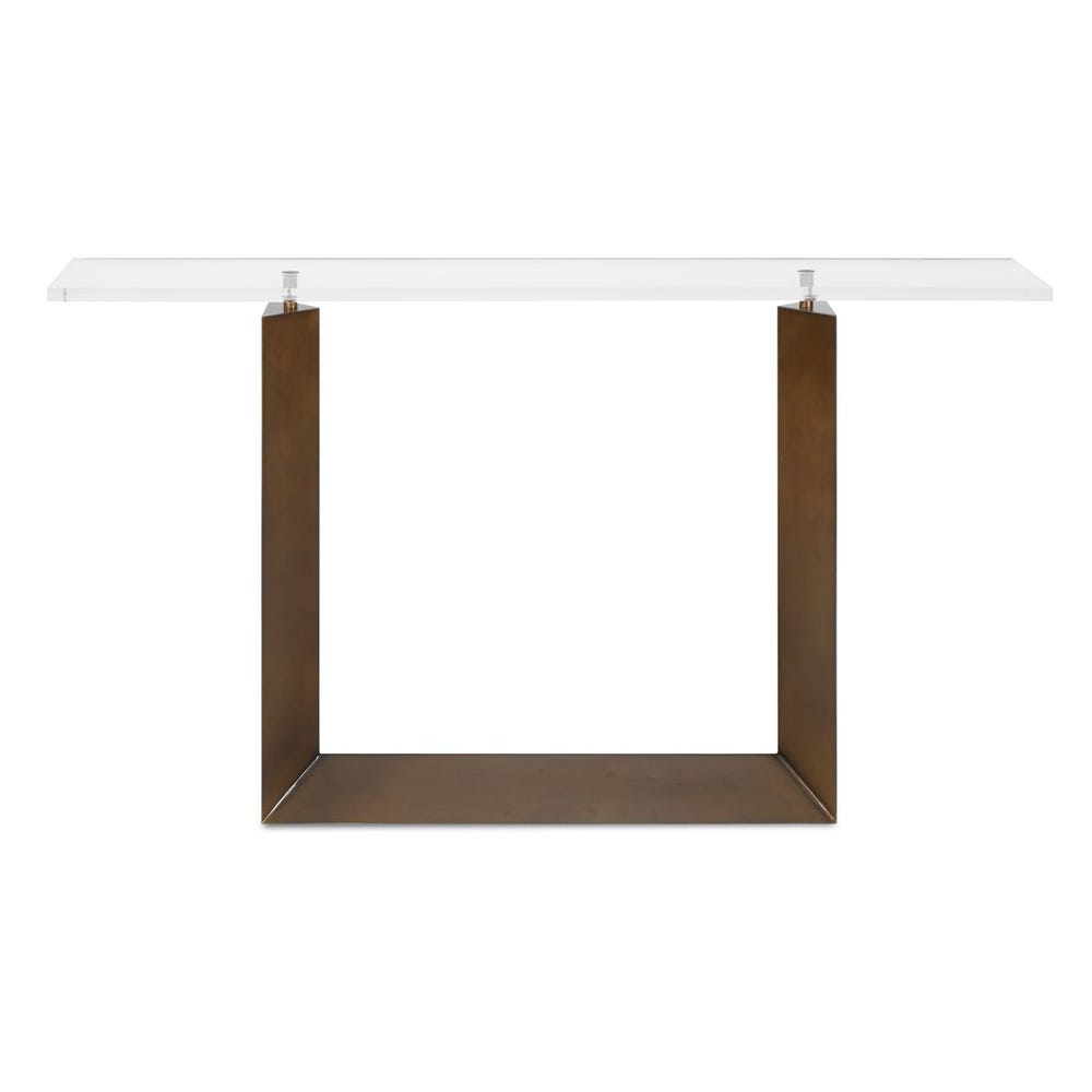 Uttermost McElroy Modern Bronze Console Table