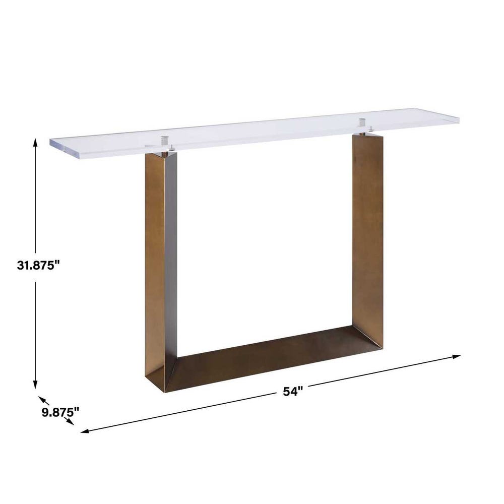 Uttermost McElroy Modern Bronze Console Table